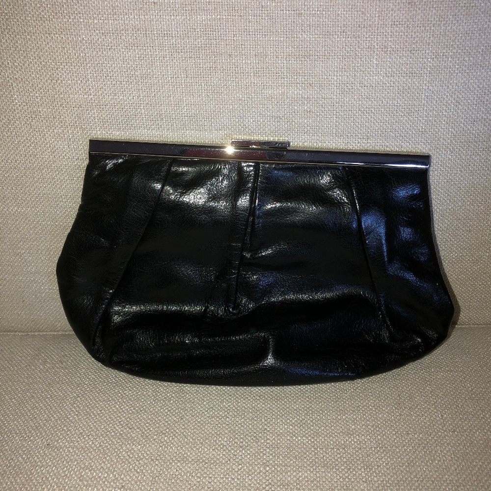 Banana Republic Black Leather Clutch